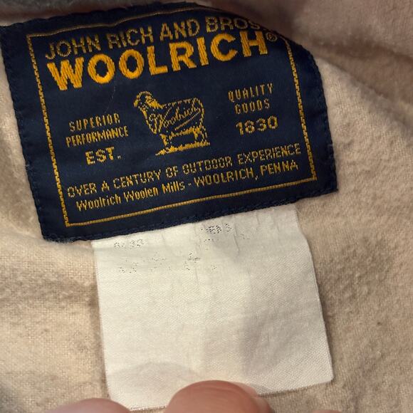 Woolrich Shirt Mens Size XL Beige Chamois Flannel Button Up Long Sleeve *FLAW* - Picture 4 of 10